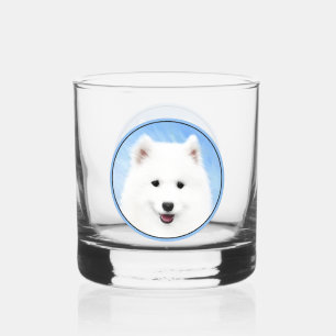 Verre À Whisky Peinture Samoyed Puppy - Jolie Art Original Chien