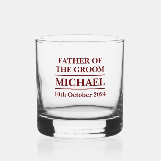 Verre À Whisky Père Personnalisé De La Groom Tumblers Whisky (Recto)