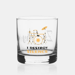 Verre À Whisky Personnalisé Je Détruit Silence Drôle Drummer