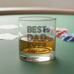 Verre À Whisky Personnalisé Meilleur Père Jamais Mains Bas