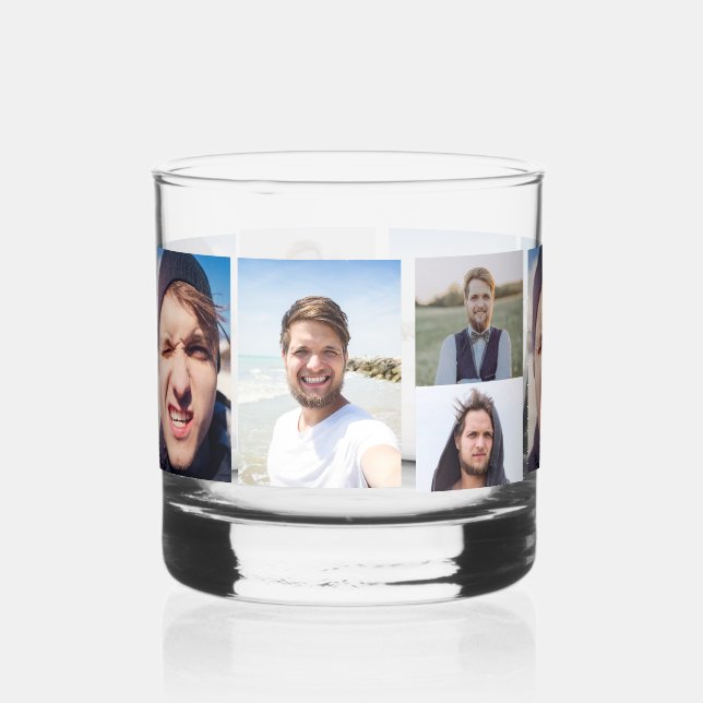 Verre À Whisky Photo Collage Mettez Votre Visage Sur Un (Recto)