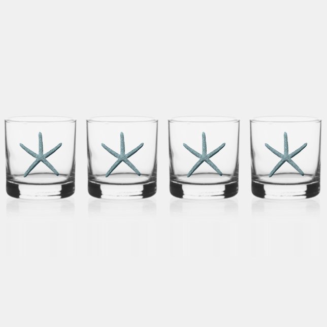 Verre À Whisky Poche à doigt bleu (Recto)