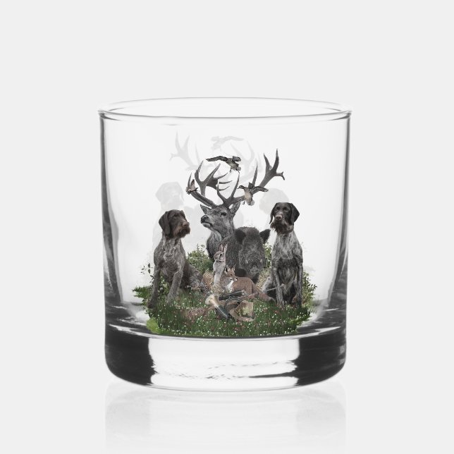 Verre À Whisky Pointeur À poils durs allemand (Recto)