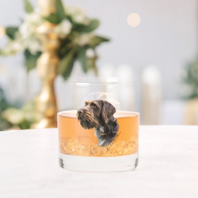 Verre À Whisky Pointeur À poils durs allemand (Insitu (Mariage))