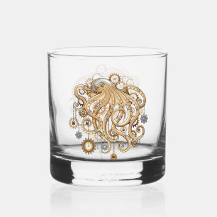 Verre À Whisky Poulpe Steampunk Rétro Fantastique Mécanique