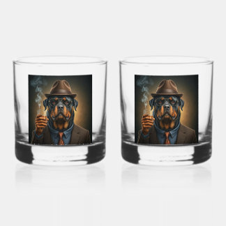 Verre À Whisky Rottie Maximus avec une boisson