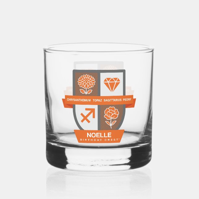 Verre À Whisky Sagittarius Birthday Crest™ November 22-30 (Recto)