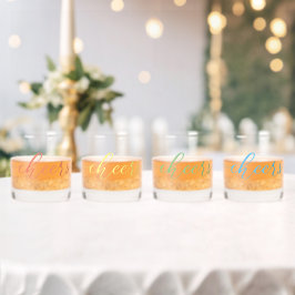 Verre À Whisky SANTÉ! - Pastel Rainbow Typographie amusante avec