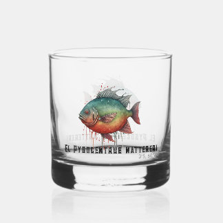 Verre À Whisky Série Aquarelle : Piranha