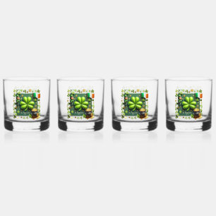 Verre À Whisky Shamrock irlandais et drapeau Saint Patrick's Day