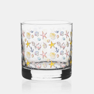 Verre À Whisky Simple Conception de Plage Mignonne
