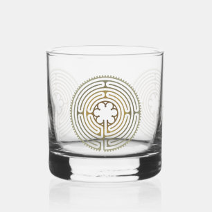Verre À Whisky Symbole de géométrie sacrée - Chartres Labyrinthe