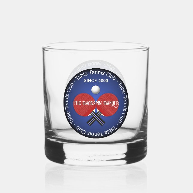 Verre À Whisky Table Tennis Ping Pong Drinkware Rocks (Recto)