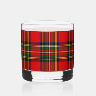 Verre À Whisky Tartan Royal Stewart Clan à carreaux