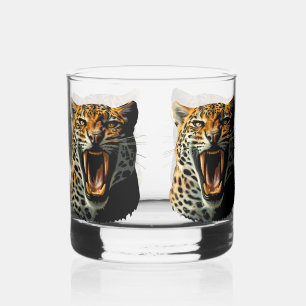 Verre À Whisky Tête d'attaque du léopard