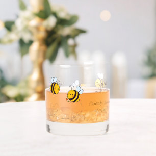 Verre À Whisky Texte personnalisé Happy Love Bees