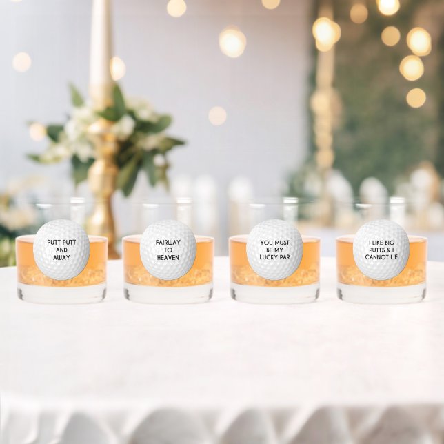 Verre À Whisky Thème de golf pun (Insitu (Mariage))