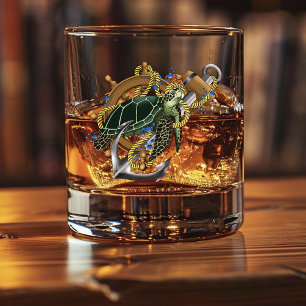 Verre À Whisky Tortue bleue verte