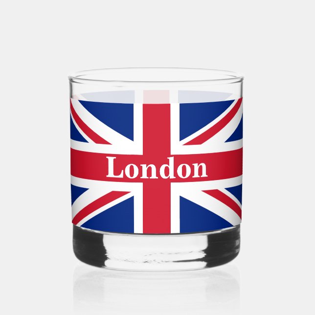 Verre À Whisky Union Jack London ~ Drapeau britannique (Recto)