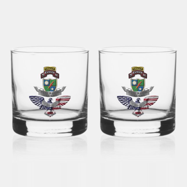 Verre À Whisky Vétéran du 75e régiment de Rangers (Recto)