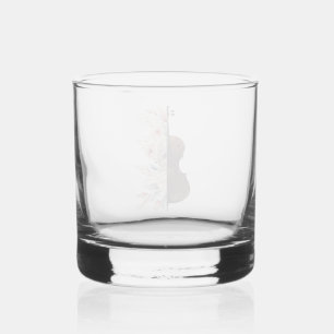 Verre À Whisky Violon aux fleurs.