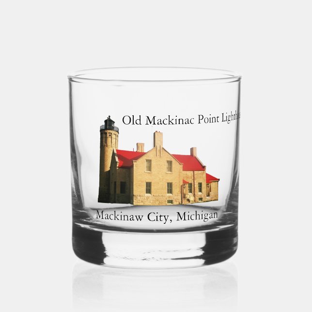 Verre À Whisky Vitre du phare Old Mackinac Point (Recto)