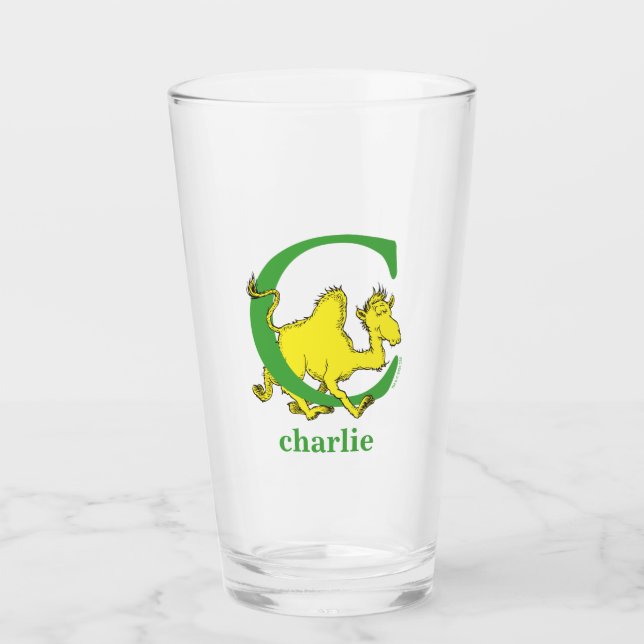 Verre ABC du Dr Seuss : Lettre C - Vert | Ajouter Votre  (Devant)
