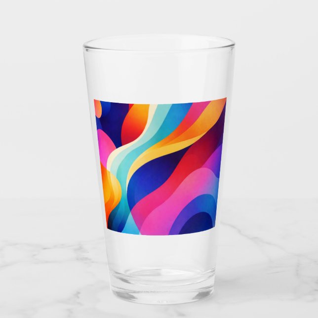 Verre Abstract design glass cup (Devant)