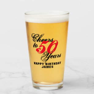 Verre Acclamations à 50 ans de cinquantième
