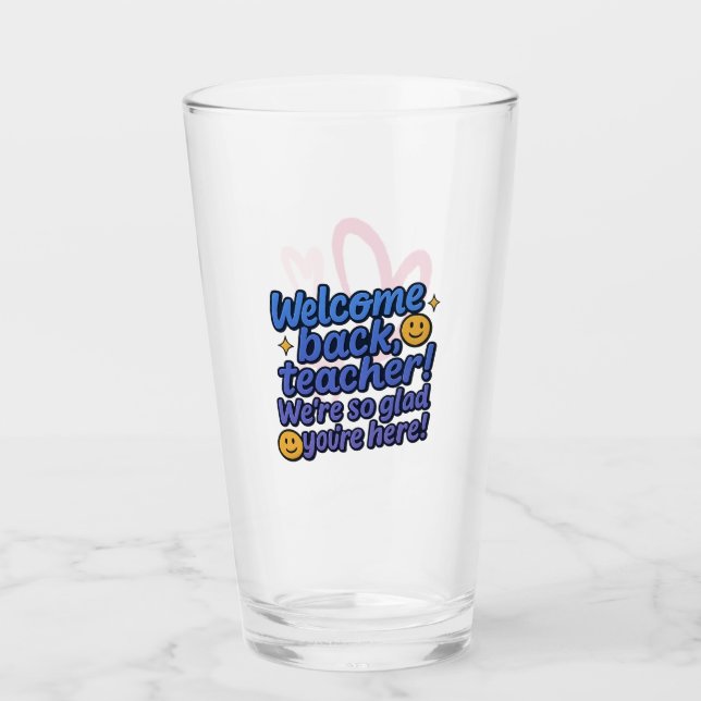 Verre Accueil de l'enseignant Coupe de dos (Devant)