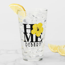 Verre ACCUEIL Débat Hibiscus Jaune
