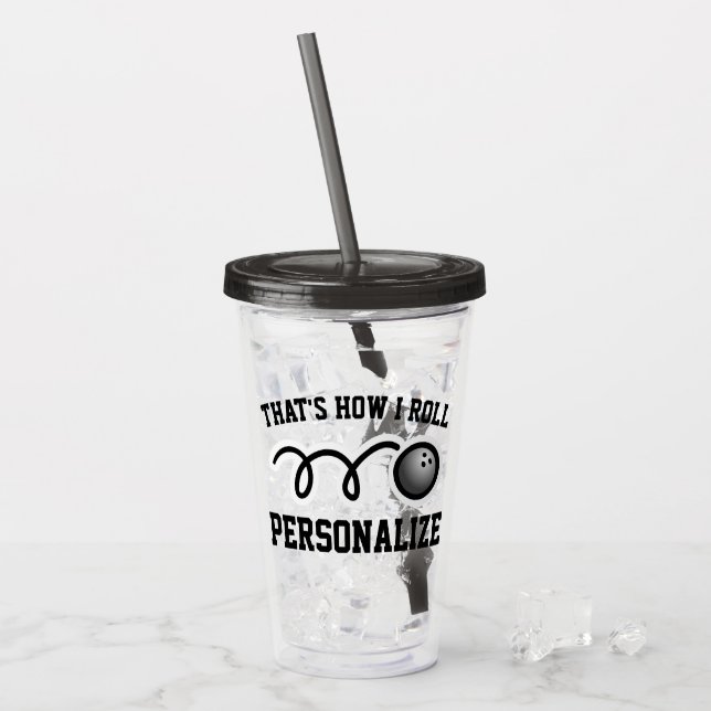 Verre acrylique de culbuteur de citation drôle (Devant glace)