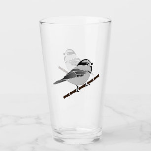 Verre Adorable Mountain Chickadee Bird Illustrated