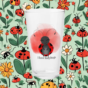 Verre adorant cocu ladybug ajouter du texte