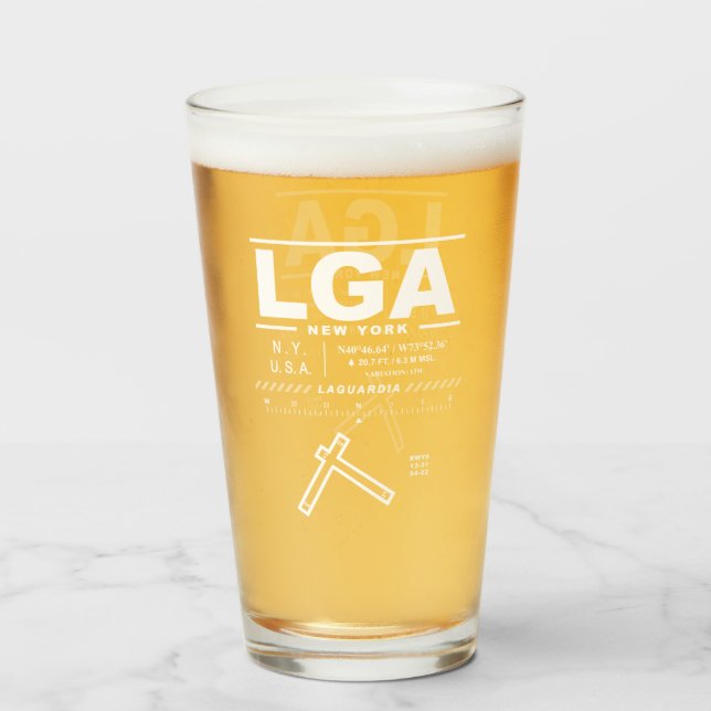 Verre Aéroport de LaGuardia LGA (Devant (rempli))