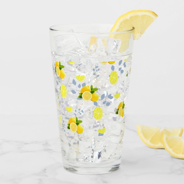 Verre Agrumes TROPICALES FRUITS D'ÉTÉ Citron orange tran (Dos glace)