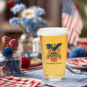 Verre Aigle américain patriotique Joyeux 250e anniversai