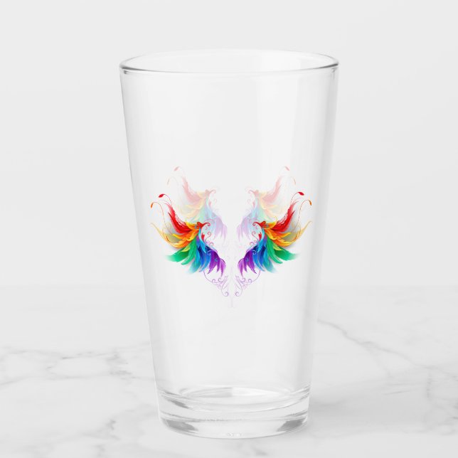 Verre Ailes fluffy arc-en-ciel (Devant)