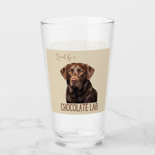 Verre Aimé par un amateur de chien Labrador au chocolat