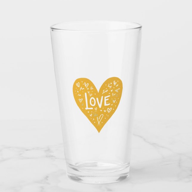 Verre Aimer boire des lunettes (Devant)