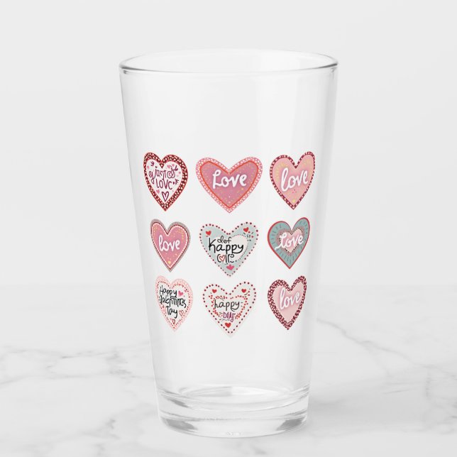 Verre Aimer boire des lunettes (Devant)