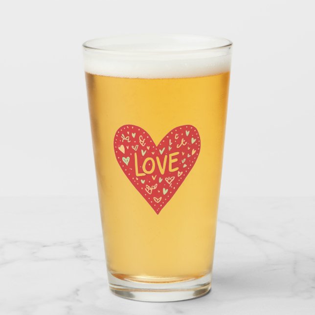 Verre Aimer boire des lunettes (Devant (rempli))