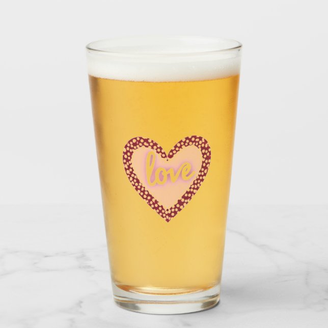 Verre Aimer boire des lunettes (Devant (rempli))