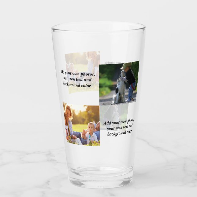Verre Ajoutez vos propres photos, texte et jetez pi arri (Devant)