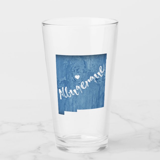 Verre Albuquerque Nouveau-Mexique Grain de bois (Devant)