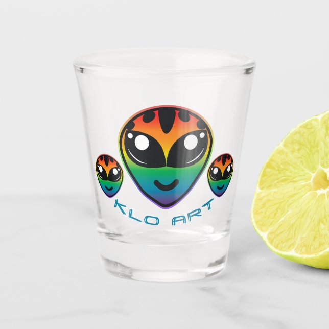 Verre Alien arc-en-ciel (Devant)