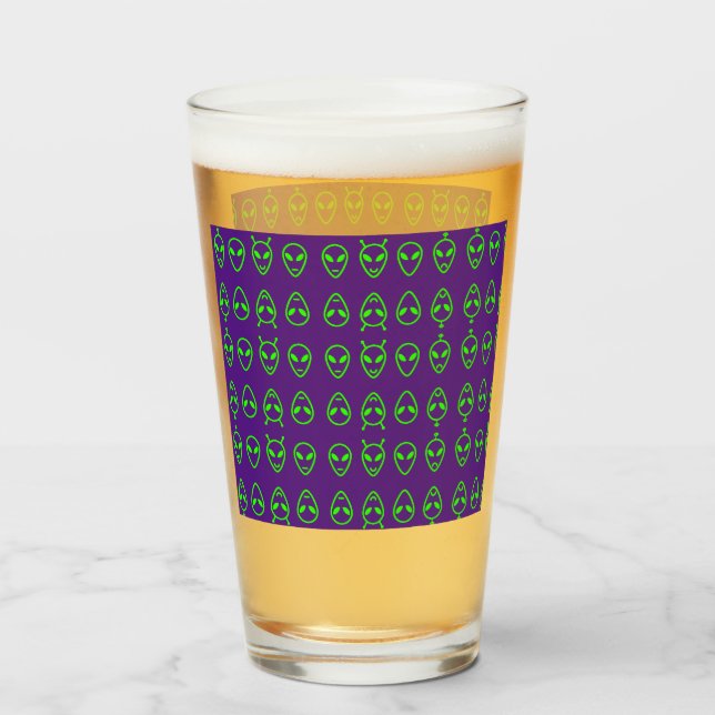 Verre Aliens de Neon Green (Devant (rempli))