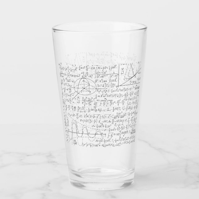 Verre Amateurs mathématiques, Formule mathématiques, Gee (Devant)