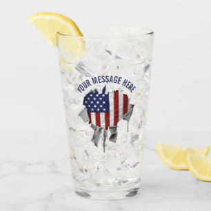 Verre américain déchiré, déchiré et déchiré