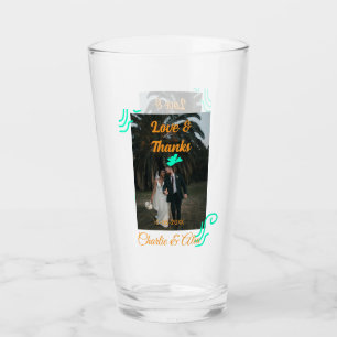 Verre Amour & merci mariage couple photo moderne ajouter